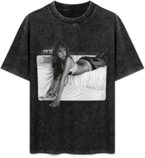 T Shirts Man Vintage Loose Fitting Top Stylish Graphic Short Sleeve Crew Neck Tee Retro T-Shirt