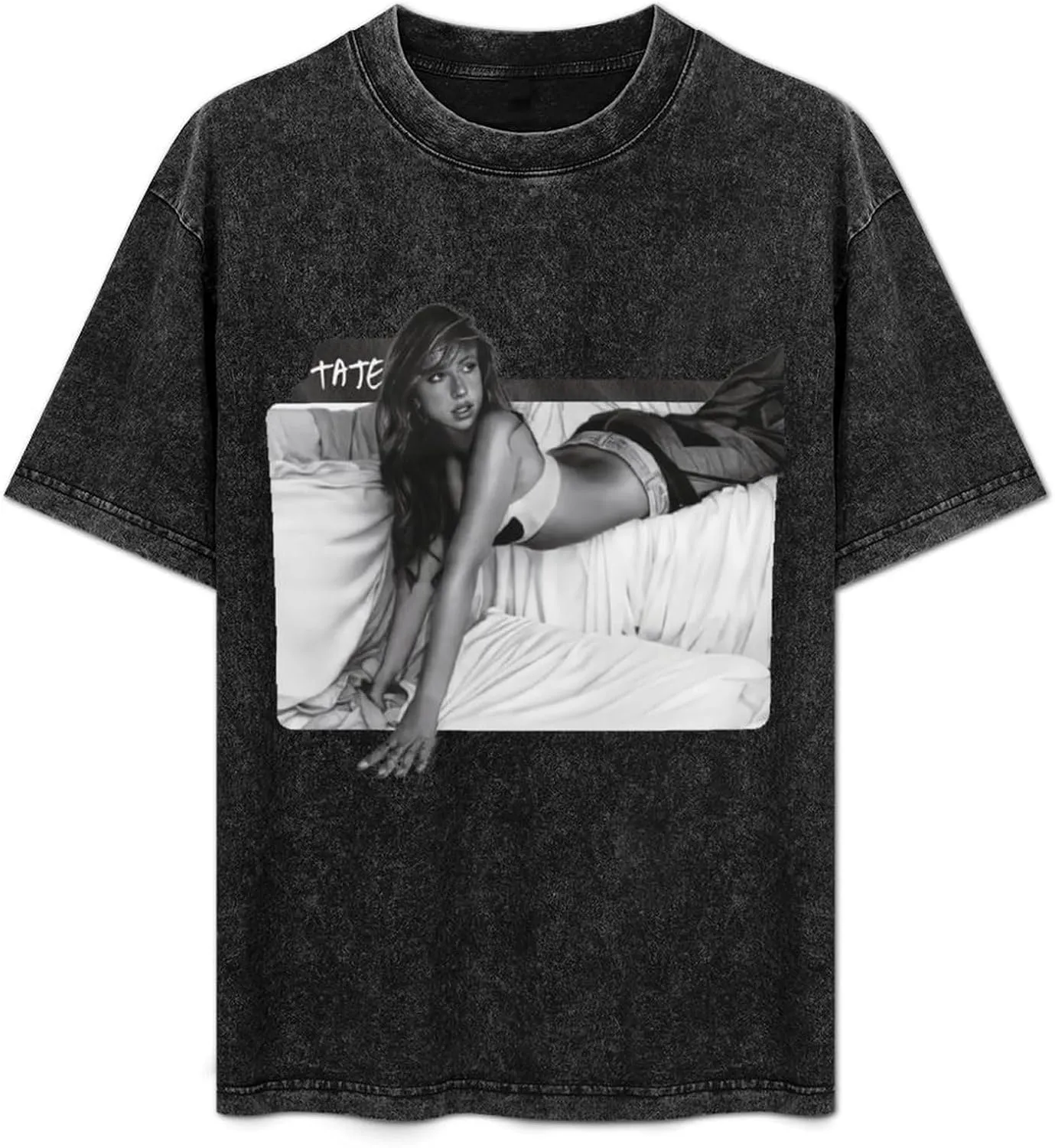 T Shirts Man Vintage Loose Fitting Top Stylish Graphic Short Sleeve Crew Neck Tee Retro T-Shirt