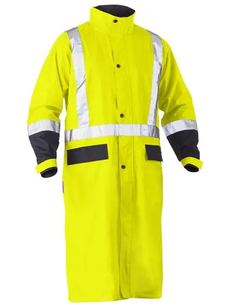 Taped Long Rain Coat For Men