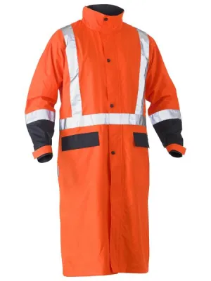 Taped Long Rain Coat For Men