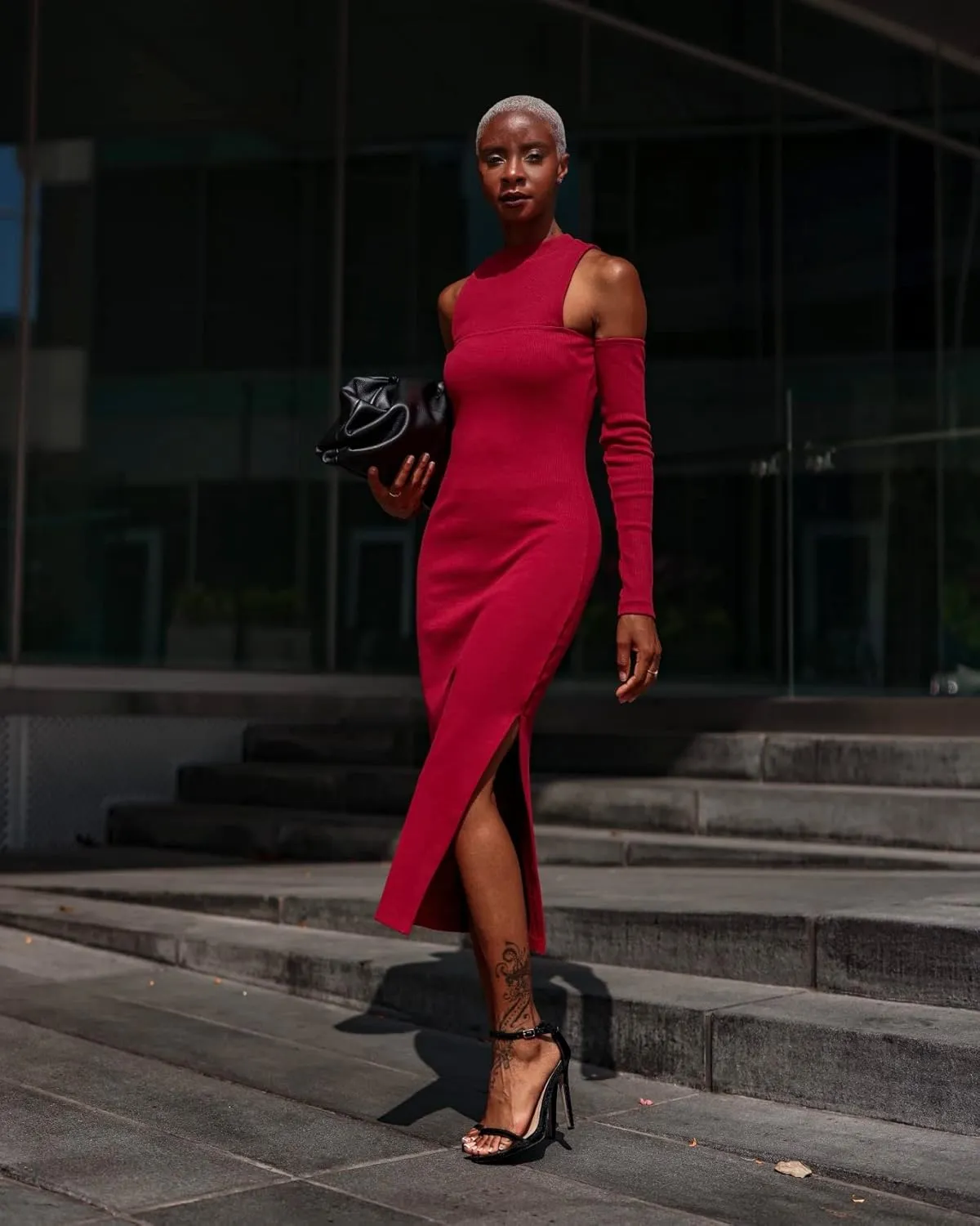 The Drop Women's Rhubarb Cutout Shoulder Dress by @signedblake