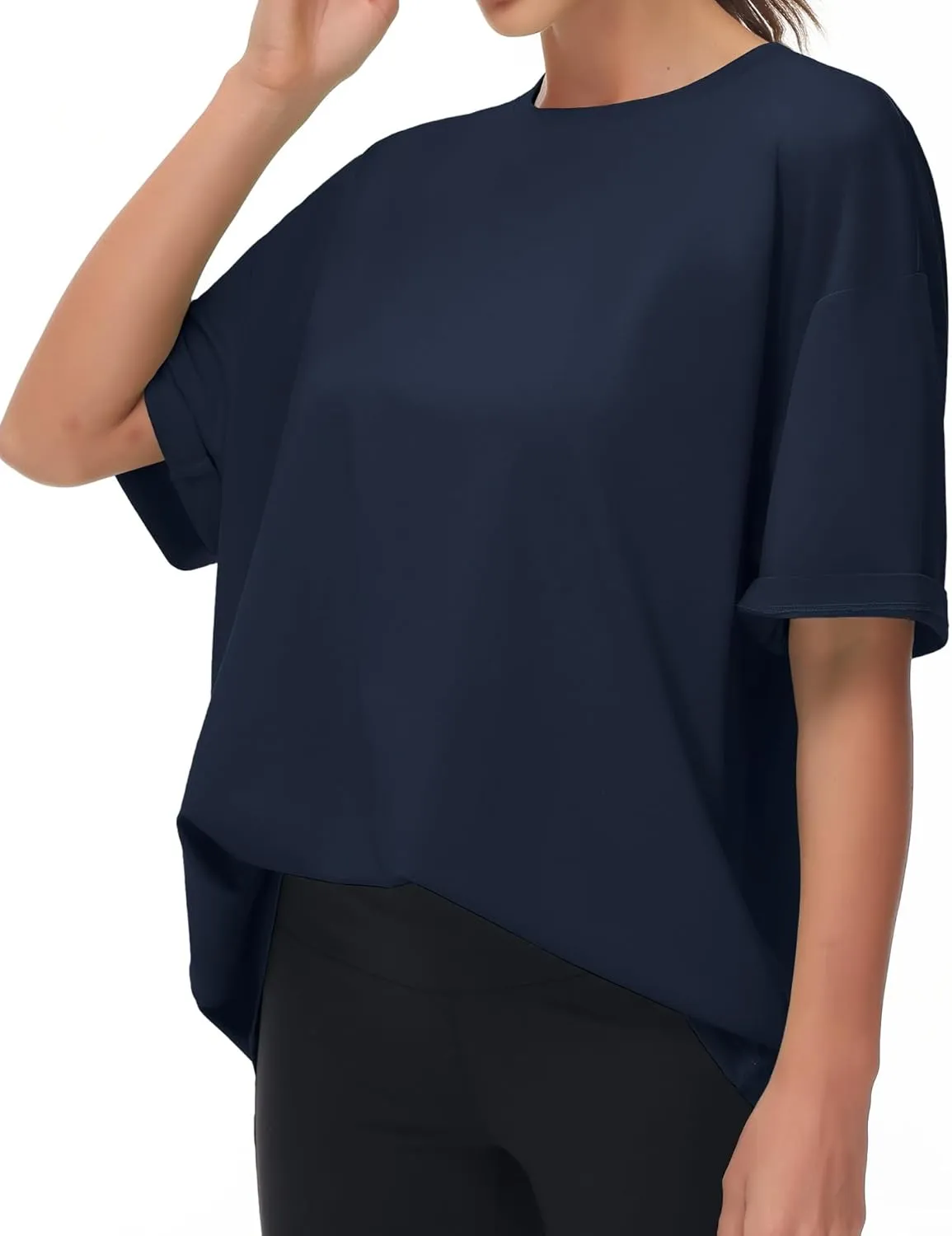 THE GYM PEOPLE Women's Casual Oversized T-Shirts Summer Crewneck Short Sleeve Workout Basic Tee Tops