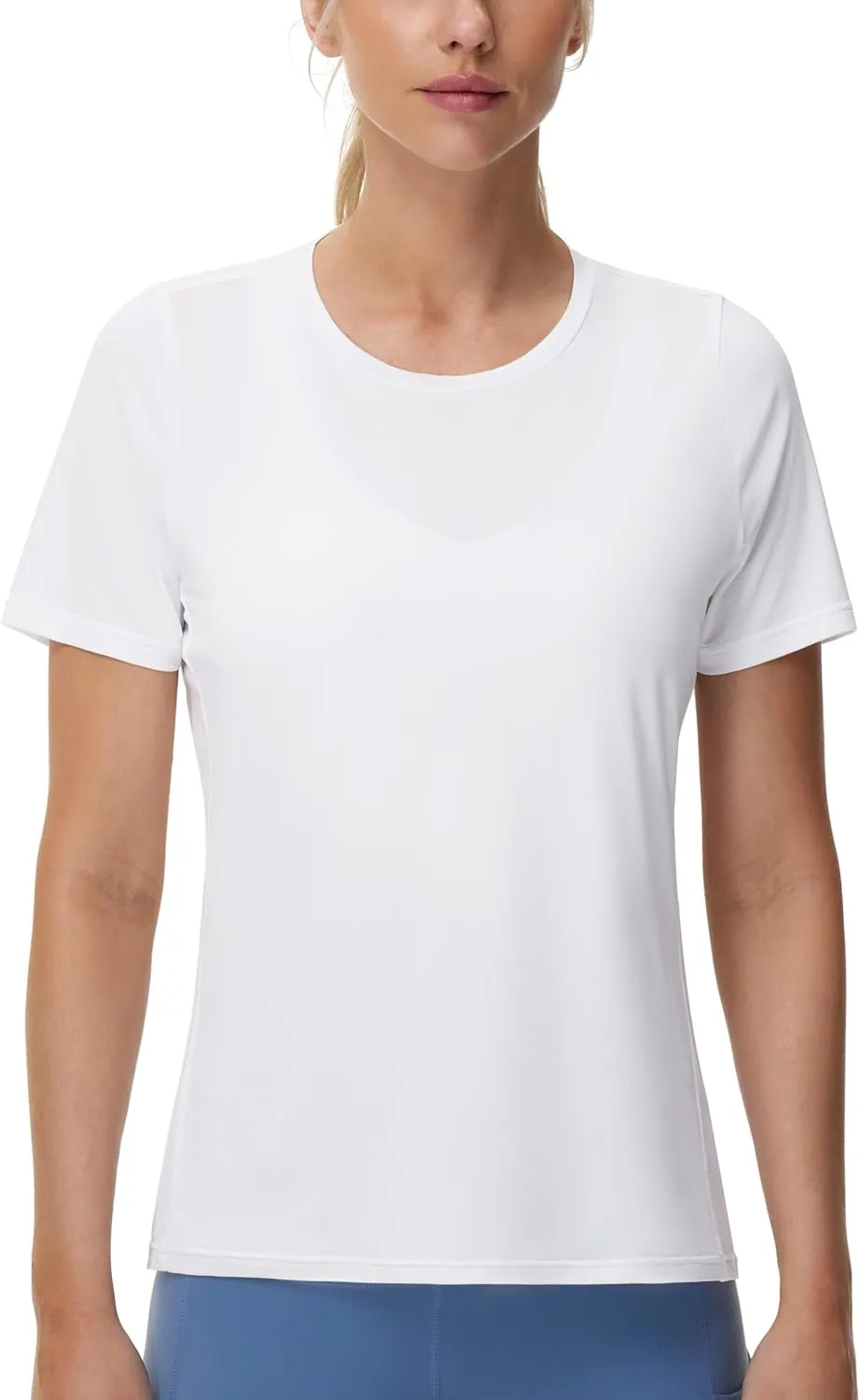 THE GYM PEOPLE Womens Short Sleeve Workout T-Shirts Stretchy Lightweight Crewneck Athletic Running Lounge Tee Tops