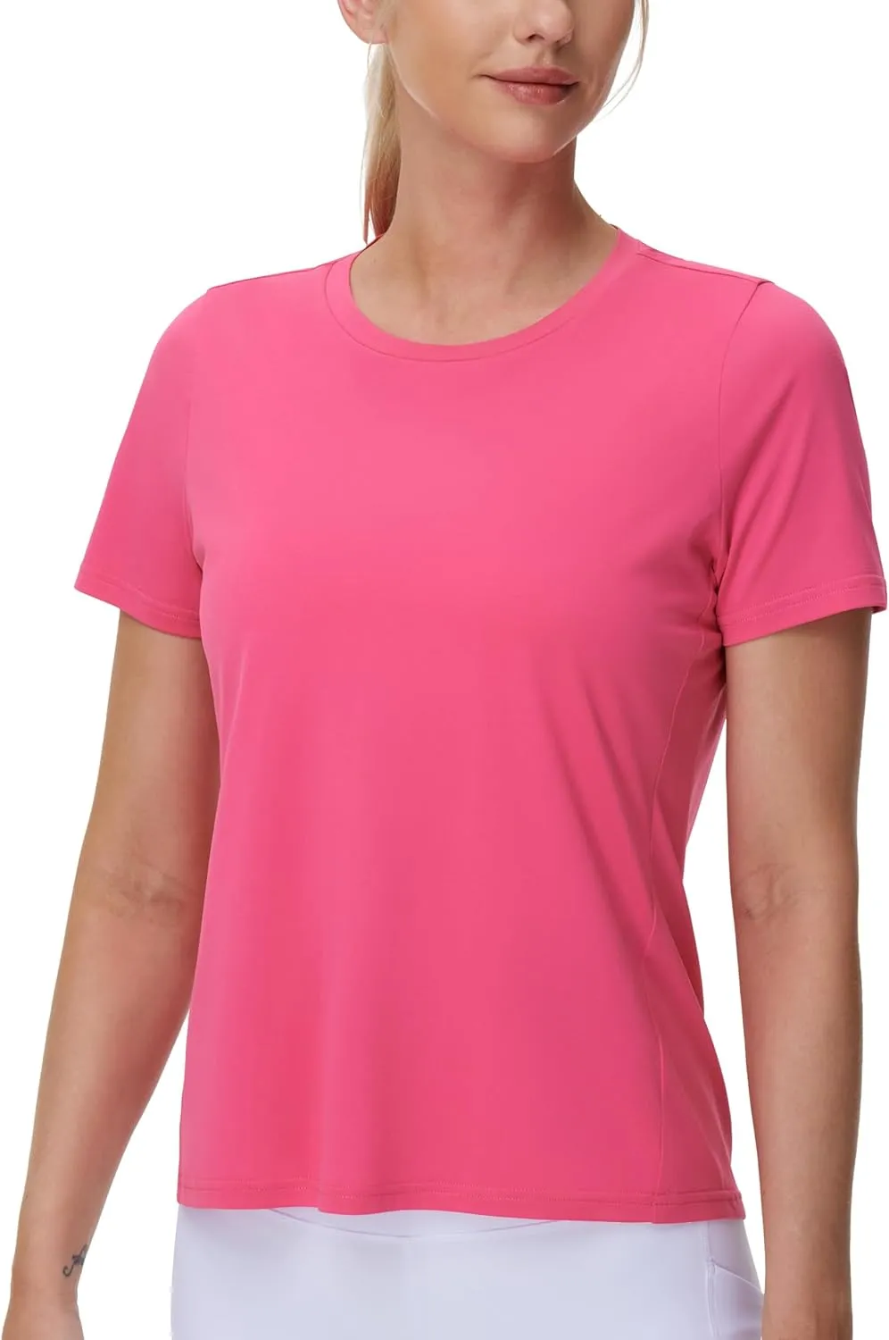 THE GYM PEOPLE Womens Short Sleeve Workout T-Shirts Stretchy Lightweight Crewneck Athletic Running Lounge Tee Tops