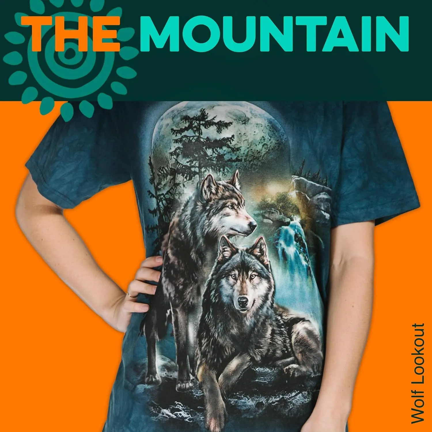 The Mountain Wolf Lookout Mens T Shirts  Graphic Tee, Howling Wolf Shirt, Nature Wolves Print, Cool Wildlife T-Shirt