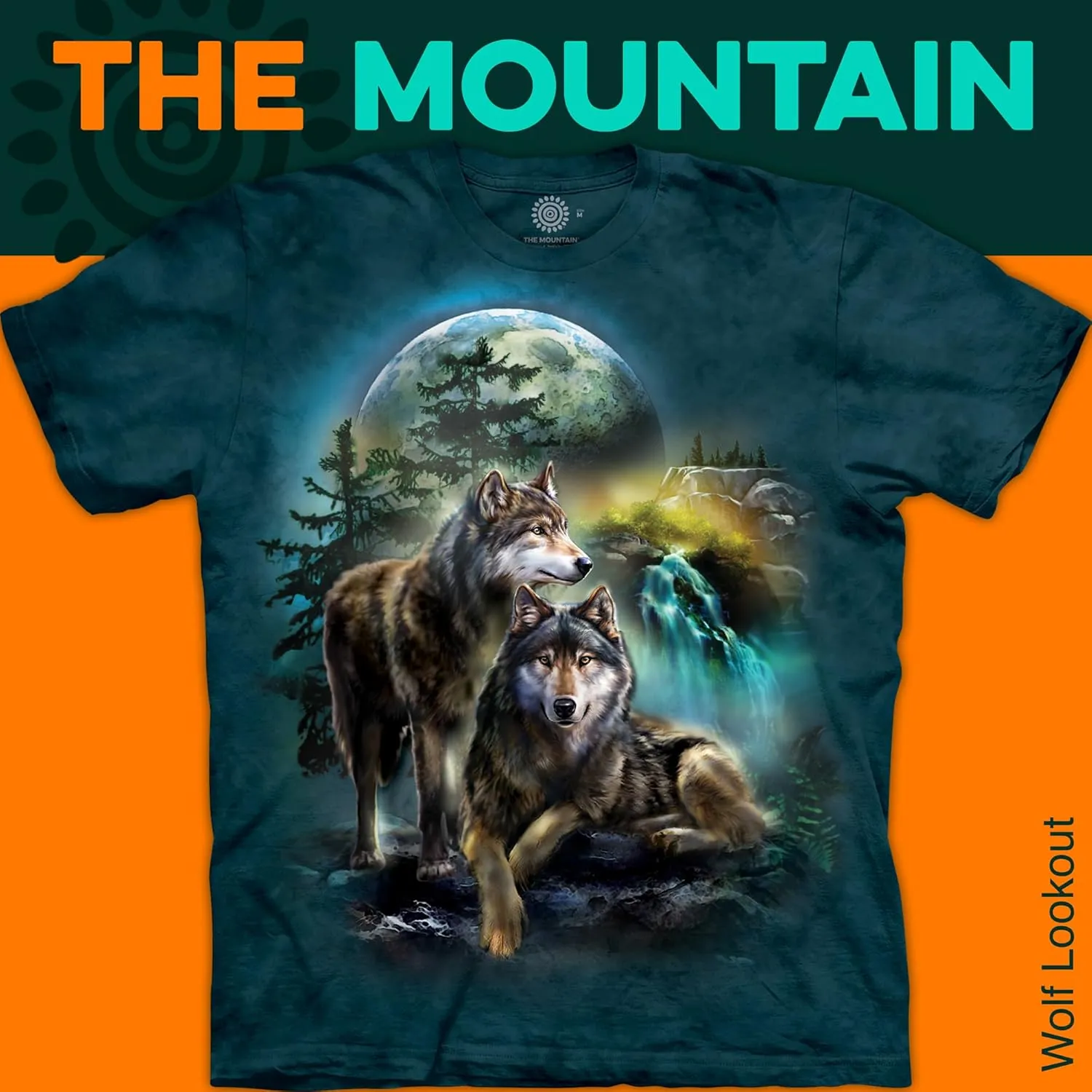 The Mountain Wolf Lookout Mens T Shirts  Graphic Tee, Howling Wolf Shirt, Nature Wolves Print, Cool Wildlife T-Shirt