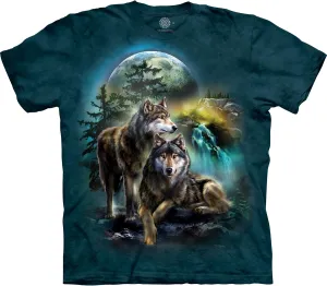 The Mountain Wolf Lookout Mens T Shirts  Graphic Tee, Howling Wolf Shirt, Nature Wolves Print, Cool Wildlife T-Shirt
