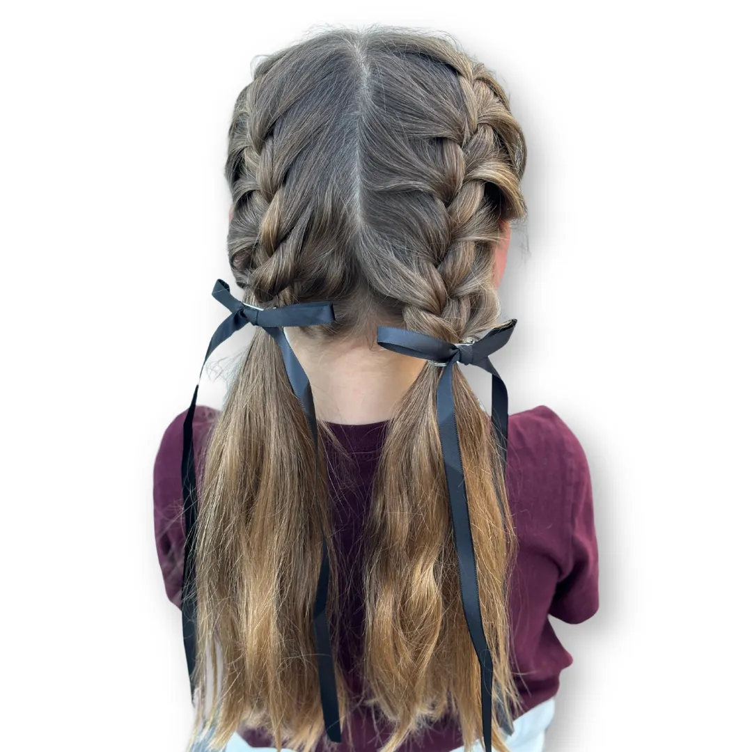 Tiny Bow Clip Set - Black