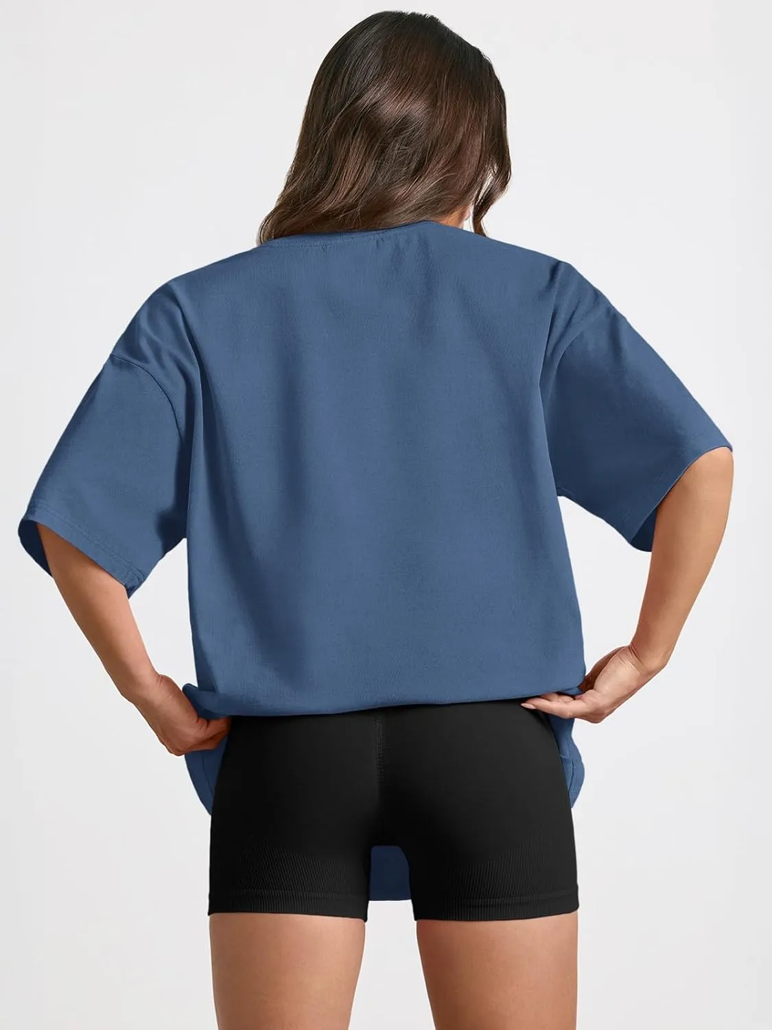 Trendy Queen Womens Oversized Summer T Shirts Fashion Workout Plus Size Tops Short Sleeve Beach Vacation Gym Clothes 2025