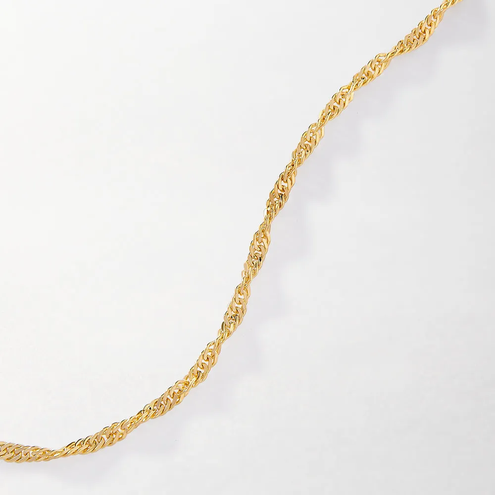 Twist Chain Necklace - Gold