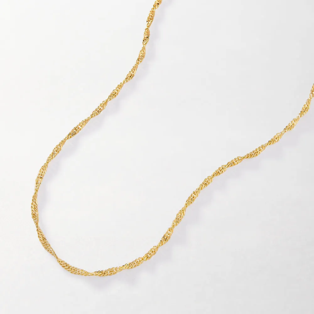 Twist Chain Necklace - Gold