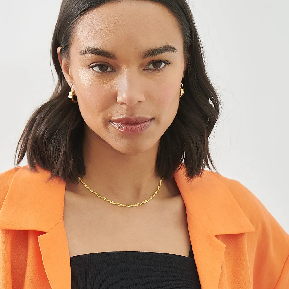 Twist Chain Necklace - Gold