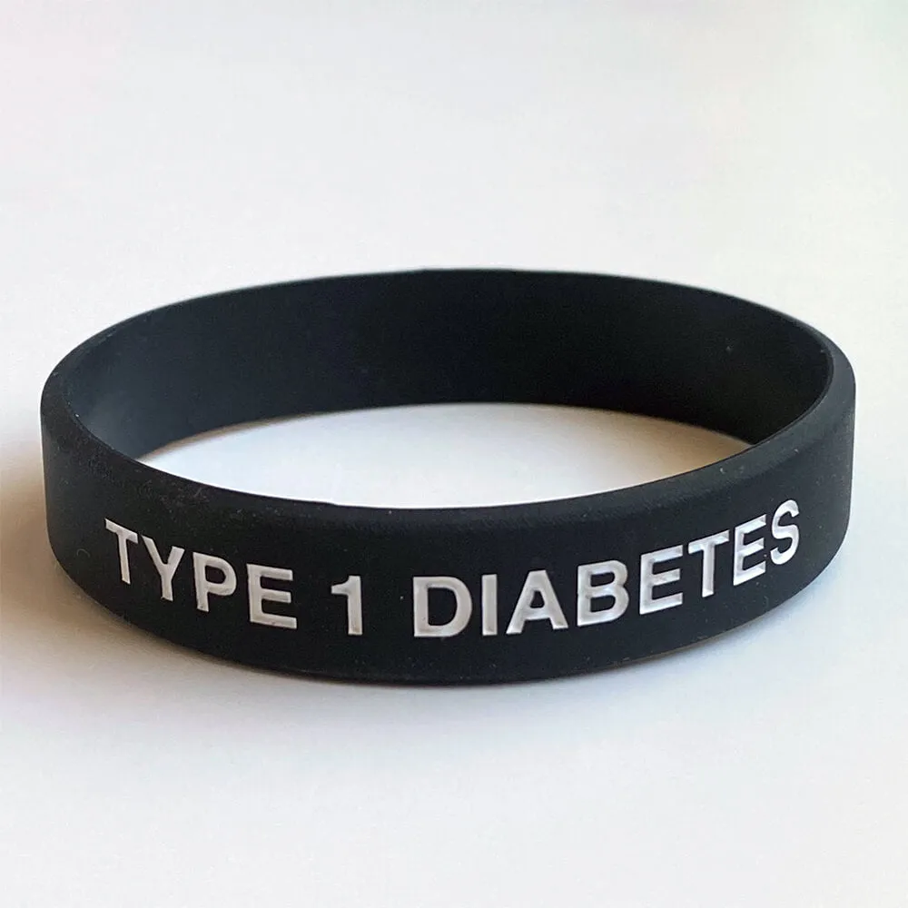 Type 1 Diabetes Wristband - Black