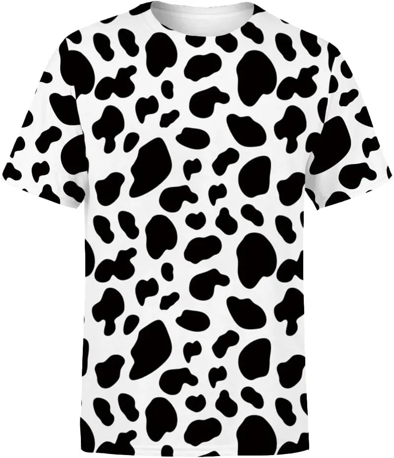 Unisex 3D Pattern Printed Casual Short Sleeve T-Shirts Summer Graphics Tops Tees for Men and Women