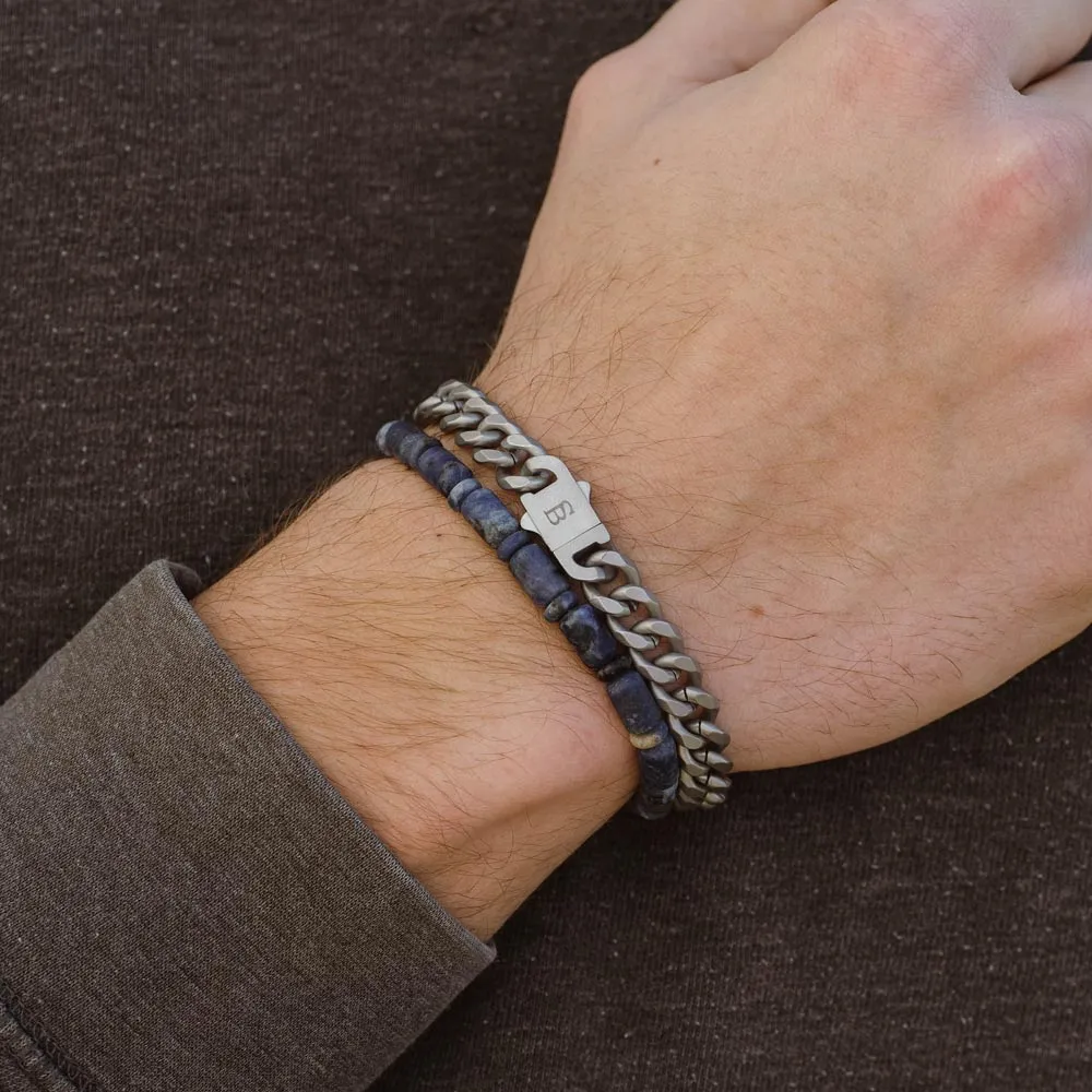 Valence Vic 8mm Chain Bracelet Silver