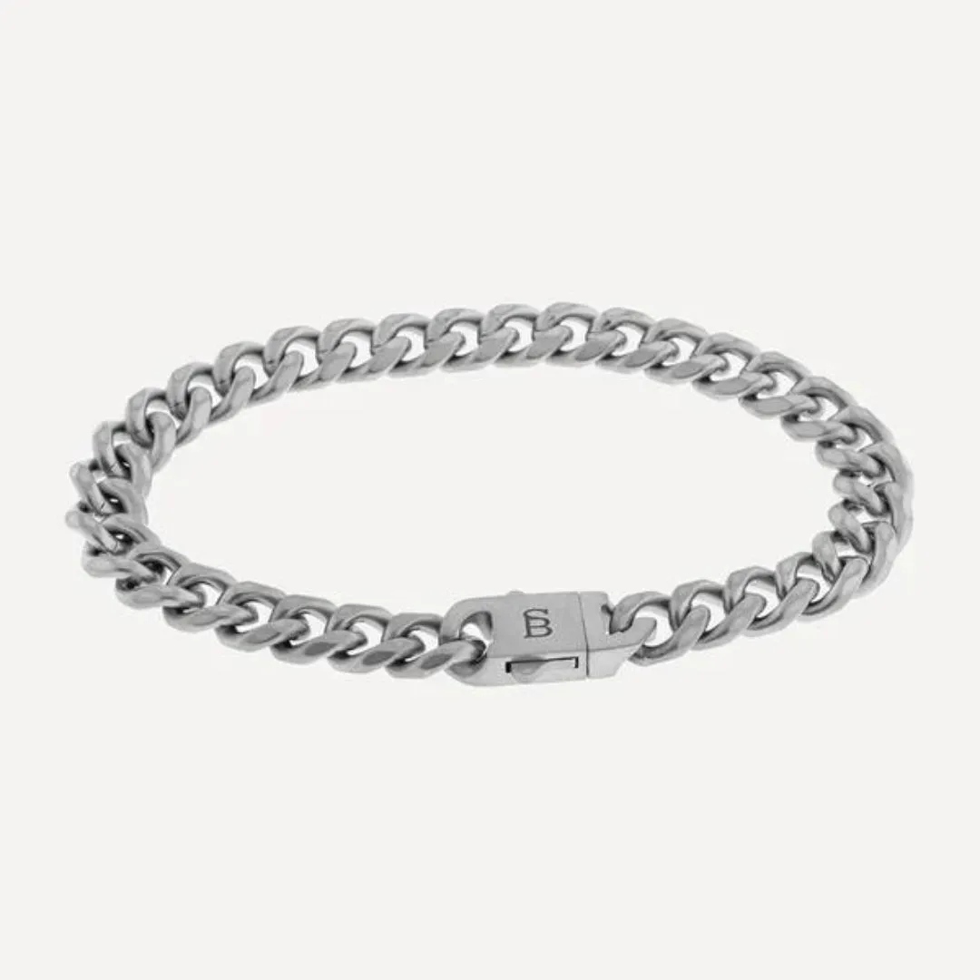 Valence Vic 8mm Chain Bracelet Silver