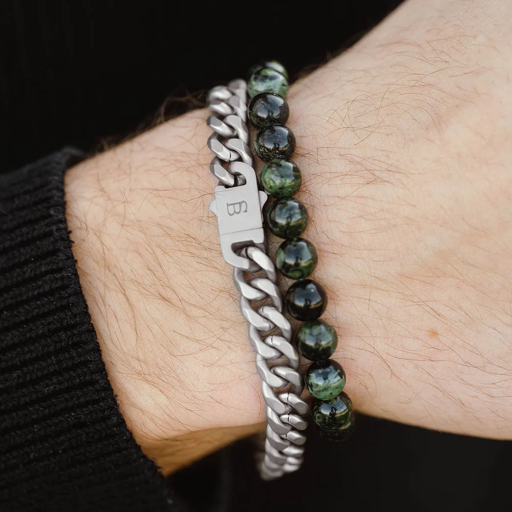 Valence Vic 8mm Chain Bracelet Silver