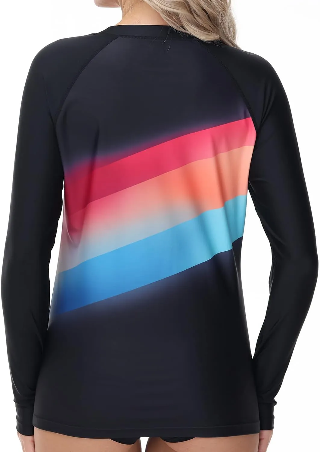 VAYAGER Womens Rash Guard UPF 50  Swim Shirts Long Sleeve Quick Dry Water Beach Surfing Swimming Tops with Thumb Hole