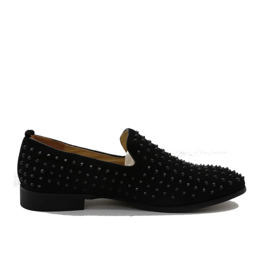 Viceroy Rivet Black Suede Men's Loafers Dress Shoes