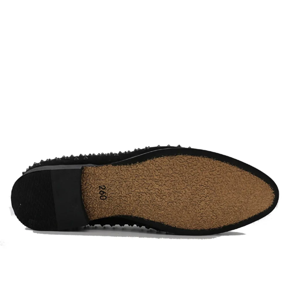 Viceroy Rivet Black Suede Men's Loafers Dress Shoes