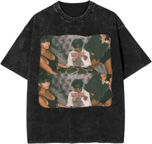 Vintage T Shirts Men Oversized Short Sleeve Casual Shirt Crew Neck Washed Tee Cool Retro Top Graphic T-Shirt