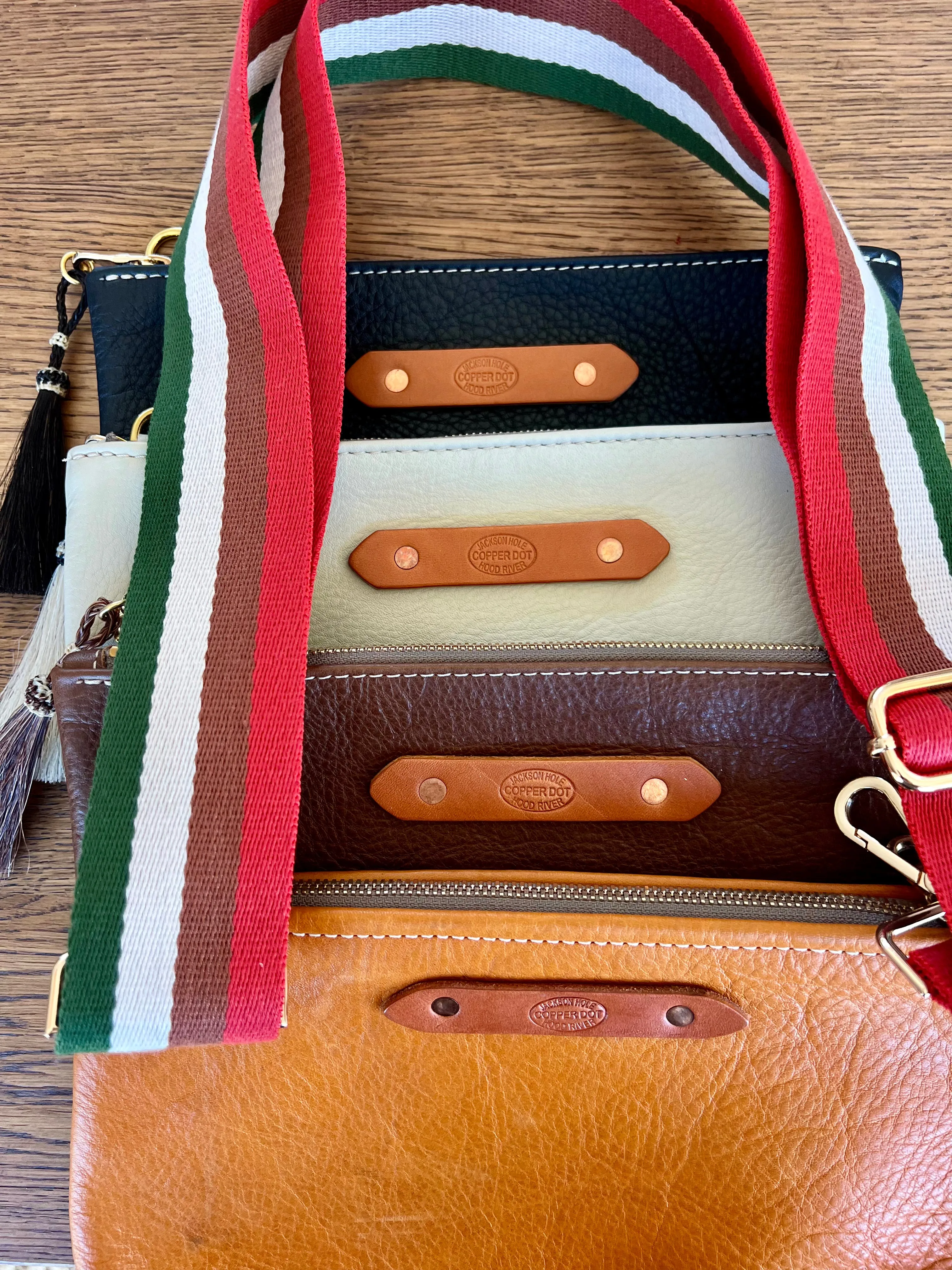 Webbing Shoulder Strap NEW Italo Stripe- Gold Hardware