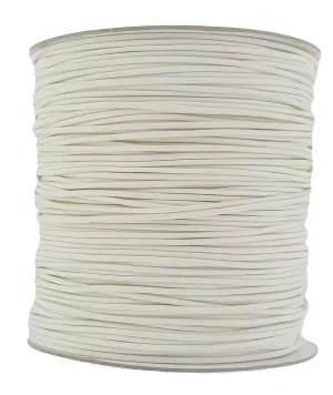 White 3 mm diameter round elastic cord Bleach white