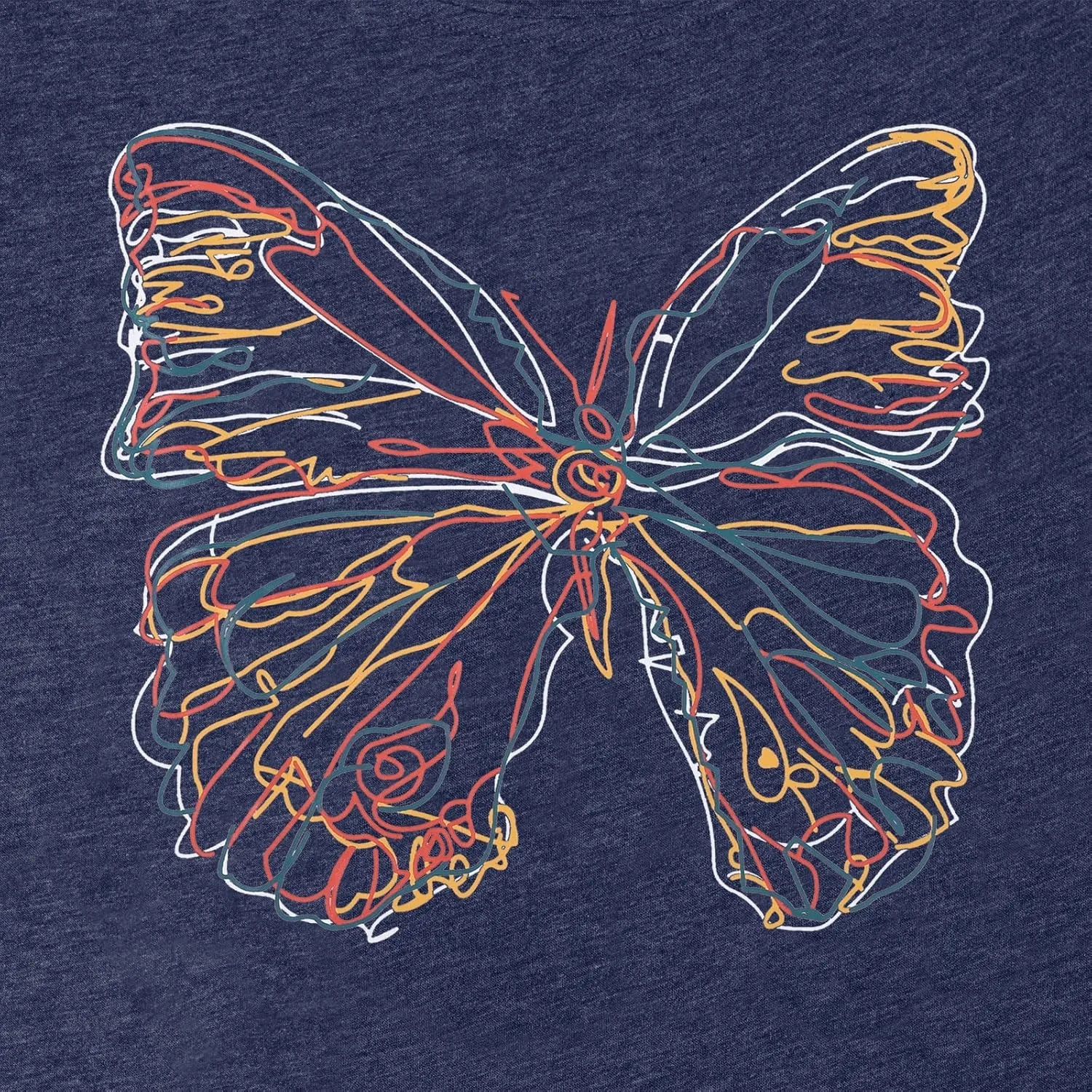 Women Butterfly Graphic T Shirt Funny Vintage Tee Shirt Summer Casual Graphic Print Crewneck T-Shirts Tops