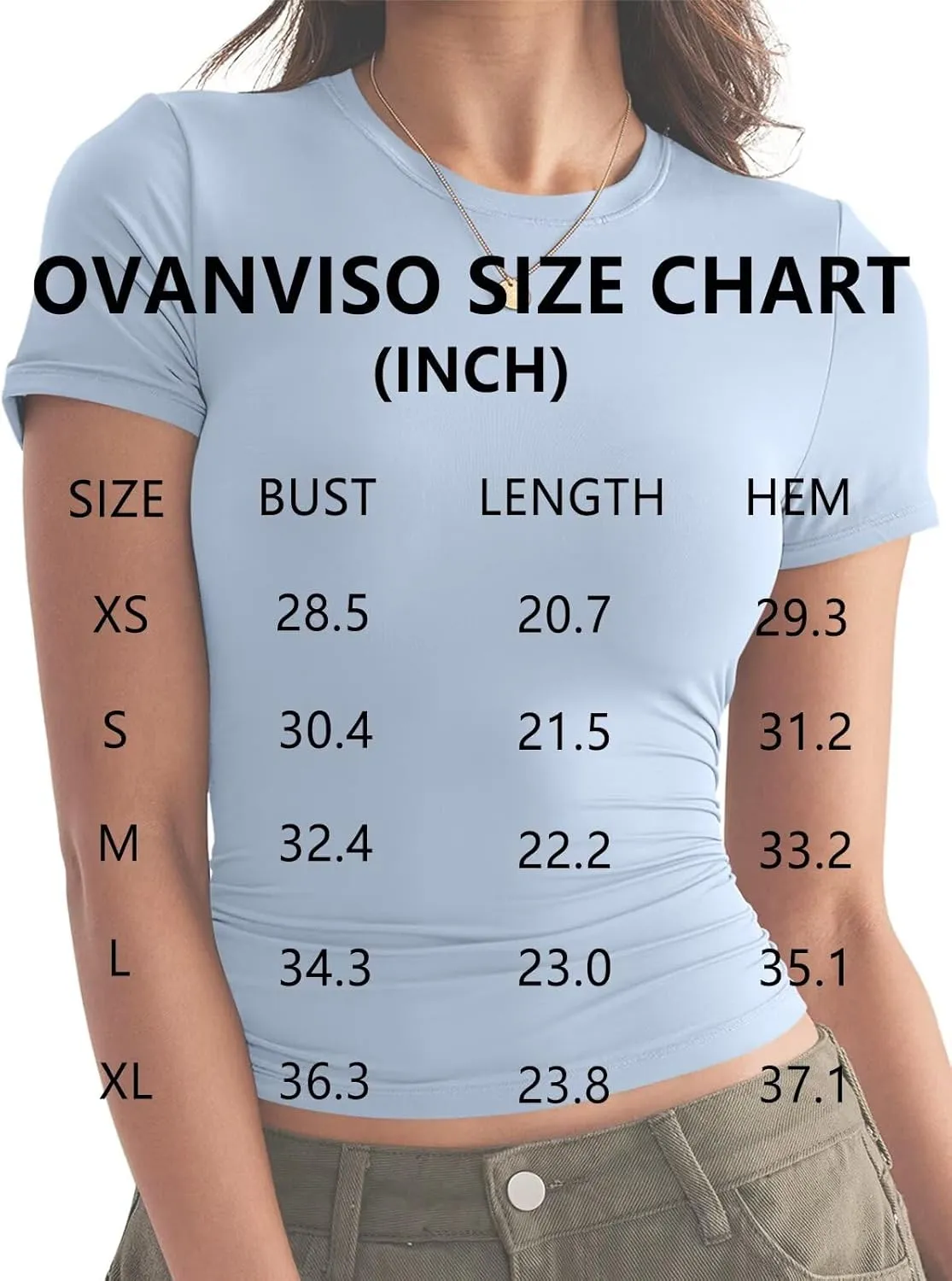 Womens Double Lined Tops Crewneck Short Sleeve Tees Basic Slim Fit T Shirts Y2K Summer Clothes 2025