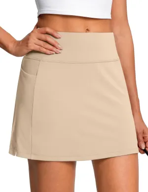 Women's Golf Skirts with Short High Waisted Pickleball Skirt Tummy Control Tennis Skort 6 Pockets Athletic Casual