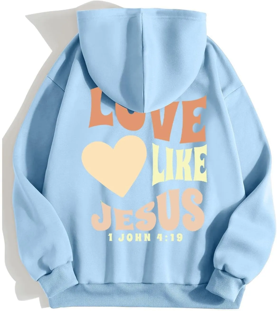 Womens Hoodie Casual Letter Graphic Print Long Sleeve Oversized Sweatshirt Tunic Tops Creweck Loose Tee T Shirts