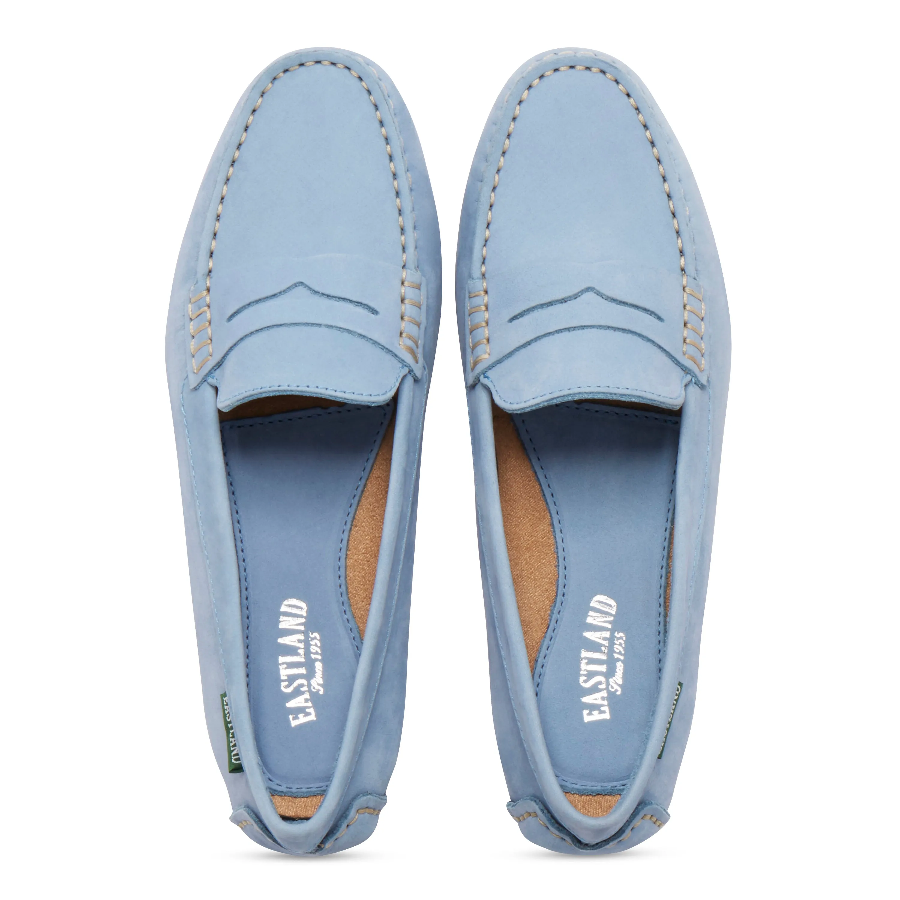 Women's Patricia Penny Loafer Driving Moc Light Blue Nubuc