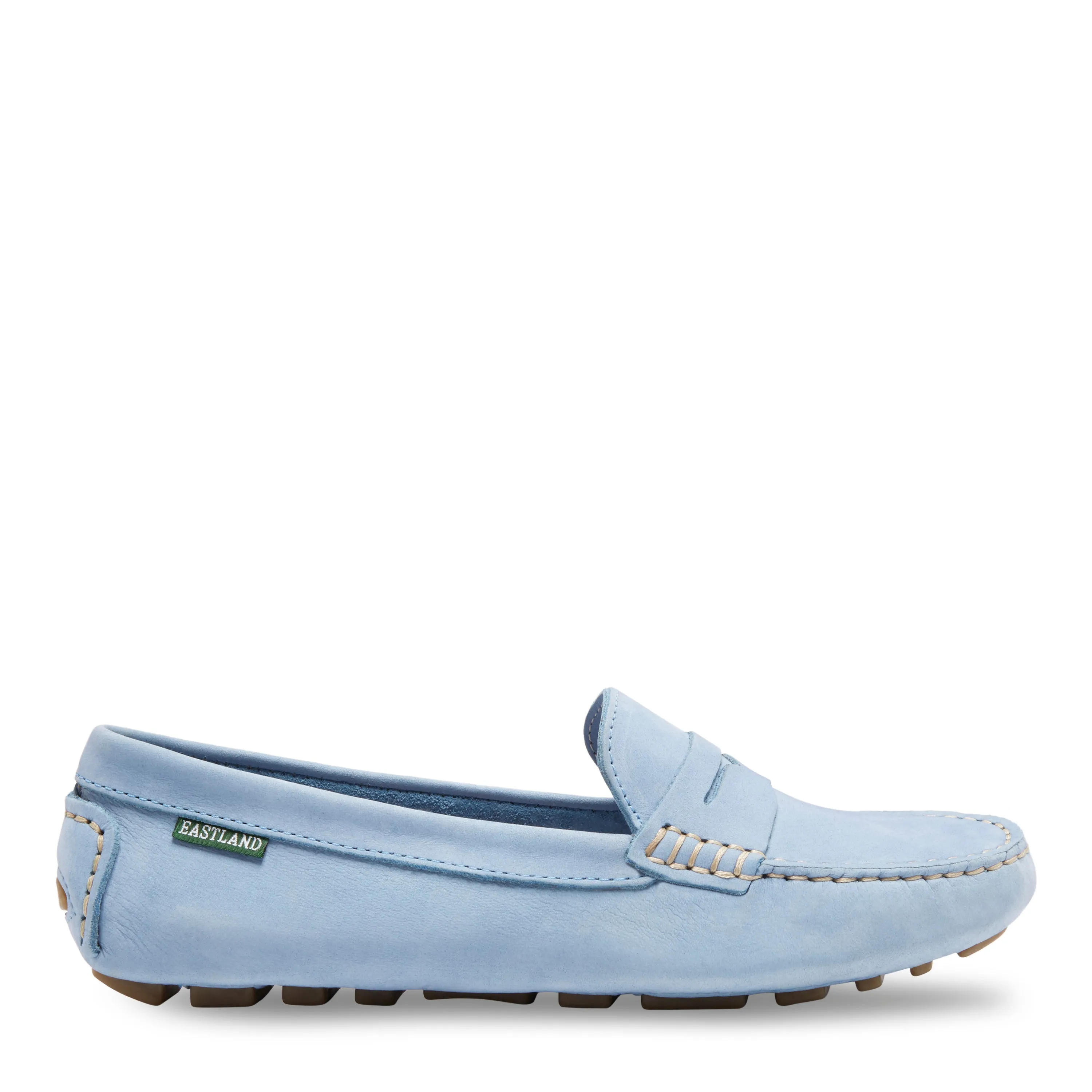 Women's Patricia Penny Loafer Driving Moc Light Blue Nubuc