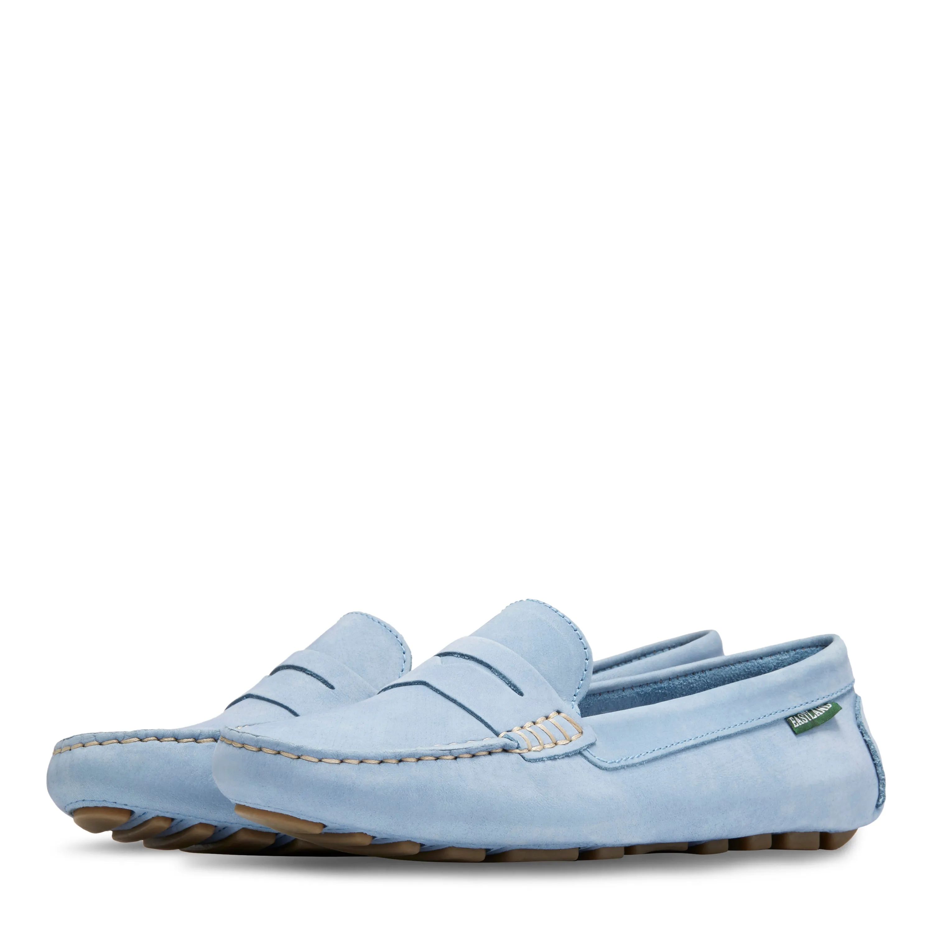 Women's Patricia Penny Loafer Driving Moc Light Blue Nubuc