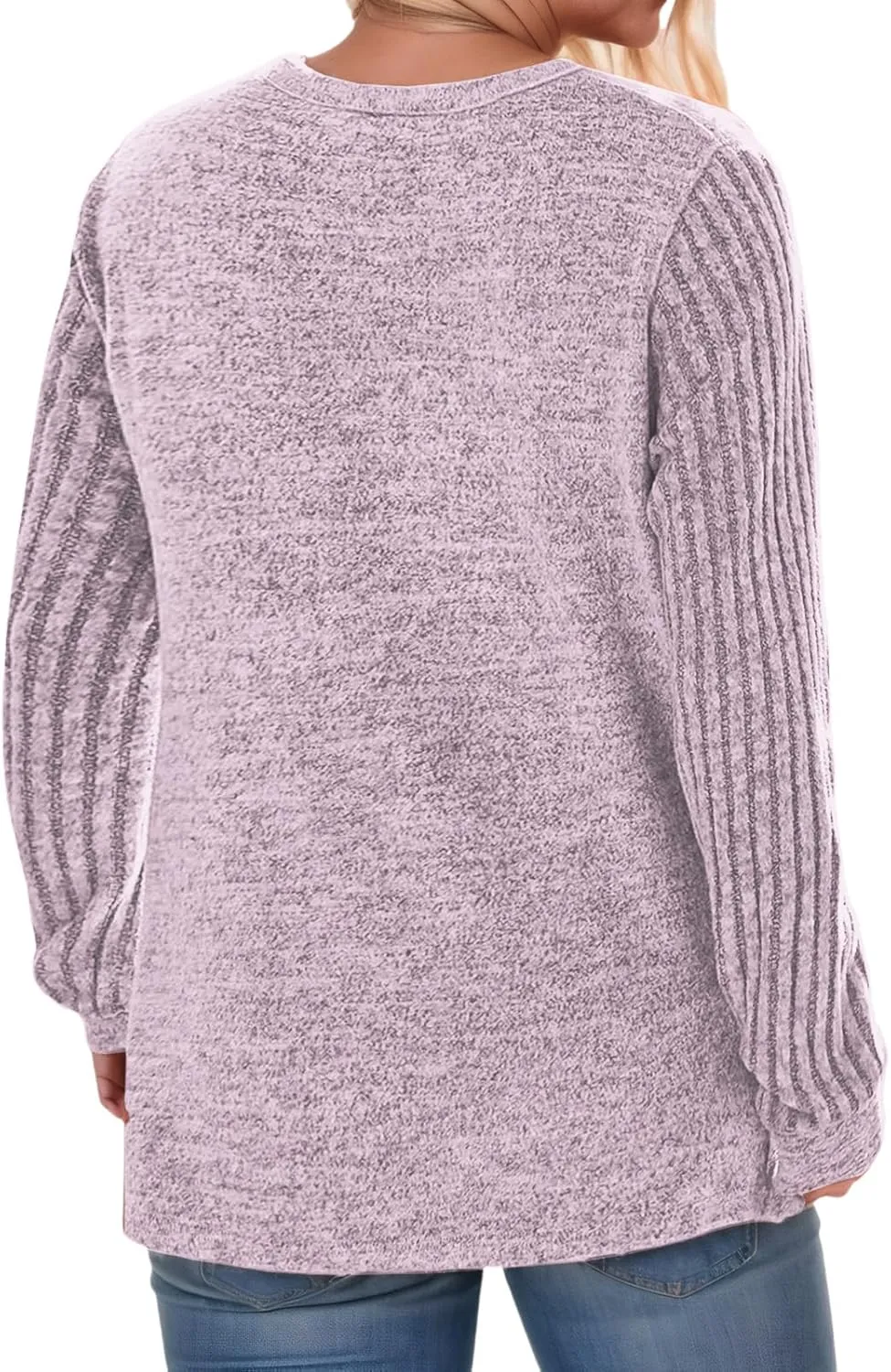 Womens-Plus-Size-Tops Trendy Long Sleeve T Shirts Dressy Lightweight Knit Sweaters Casual Loose Pullover Sweatshirts