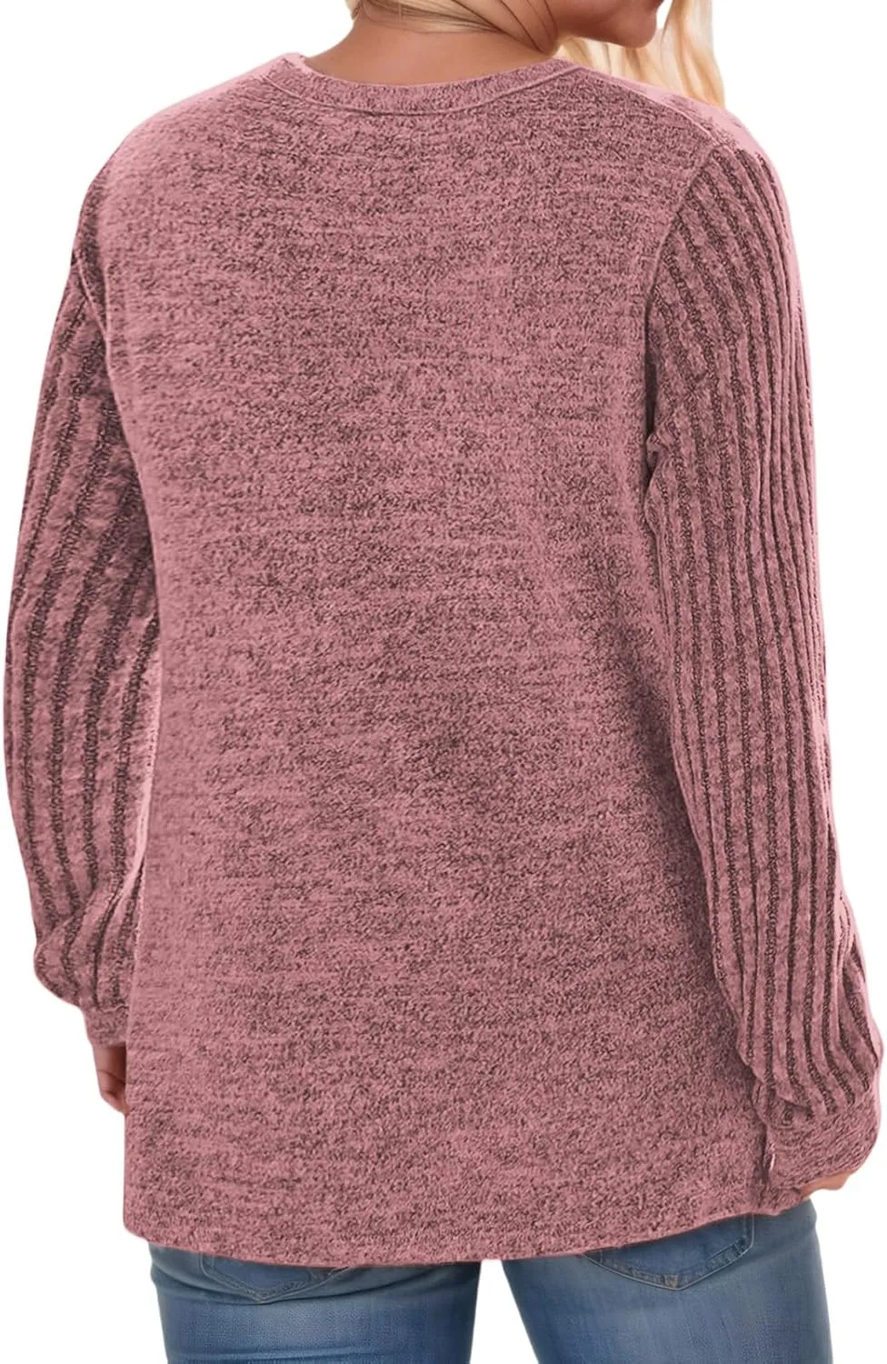 Womens-Plus-Size-Tops Trendy Long Sleeve T Shirts Dressy Lightweight Knit Sweaters Casual Loose Pullover Sweatshirts