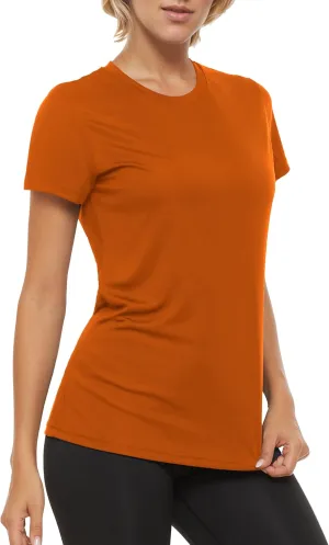 Women's Short Sleeve T-Shirts Rash Guard UPF 50  Sun Protection Quick Dry Athletic Running Workout Tops