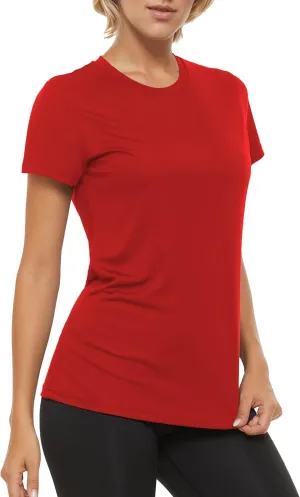 Women's Short Sleeve T-Shirts Rash Guard UPF 50  Sun Protection Quick Dry Athletic Running Workout Tops