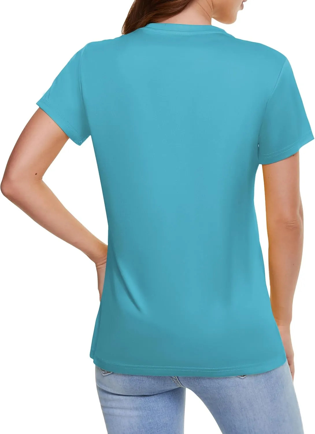 Women's Short Sleeve T-Shirts Rash Guard UPF 50  Sun Protection Quick Dry Athletic Running Workout Tops