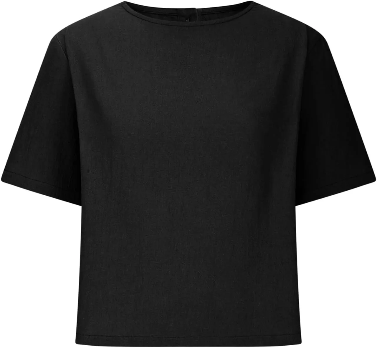 Womens Summer Short Sleeve Crop Tops Dressy Casual Loose Crew Neck T-Shirts Basic Athletic Yoga Running Tees