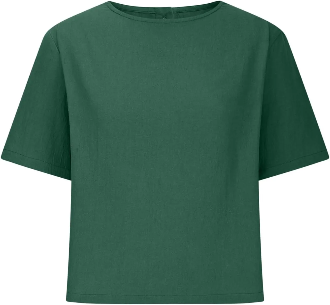 Womens Summer Short Sleeve Crop Tops Dressy Casual Loose Crew Neck T-Shirts Basic Athletic Yoga Running Tees