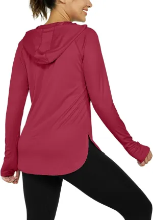 Women's Sun Protection Shirt UPF 50  Long Sleeve Hoodie UV SPF T-Shirts Rash Guard Hiking Quick Dry Lightweight