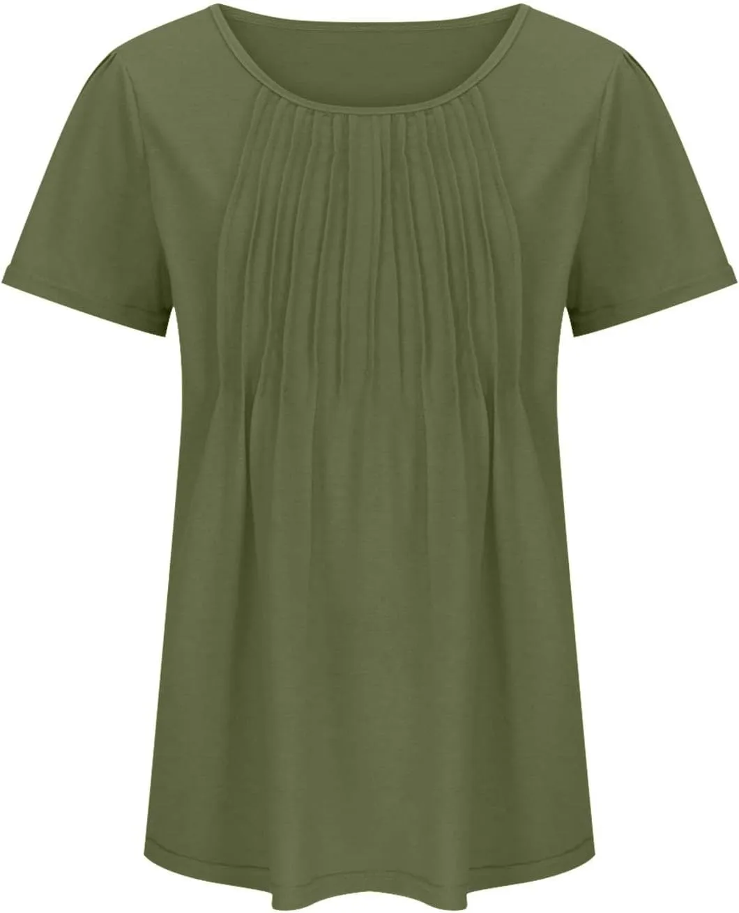 Womens Tops Short Sleeve Summer Casual T Shirts Crew Neck Solid Color Basic Tees Trendy Going Out Tunic