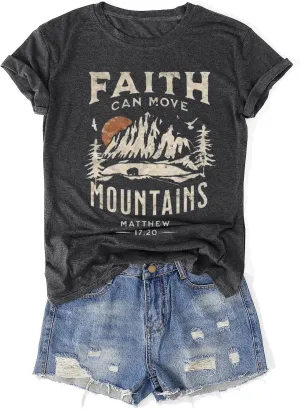 Womens Vintage Flowers T-Shirts Cute Floral Graphic Tees Wildflowers Cottagecore Tshirts Summer Casual Short Sleeve Tops