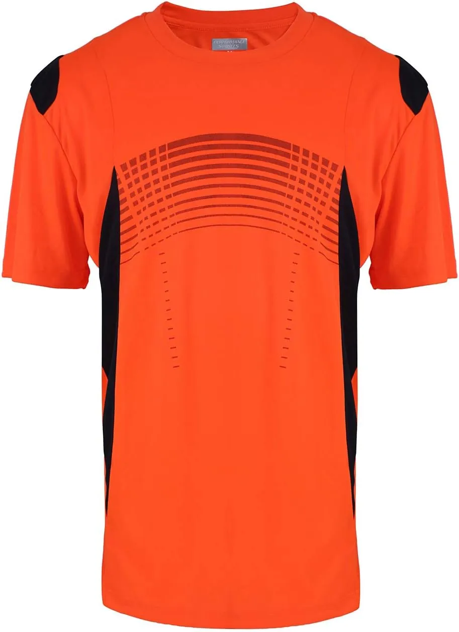 Yasumond Mens Active Quick Dry Crew Neck T Shirts | Athletic Running Gym Workout Short Sleeve Tee
