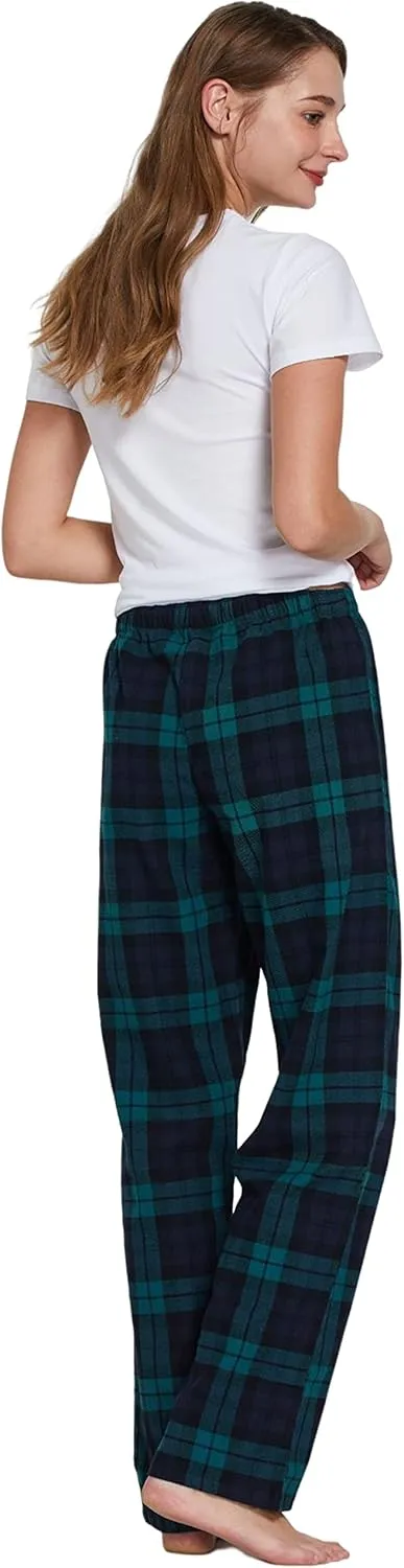 YINCOZI Women's 100% Cotton Super Soft Flannel Plaid Pajama/Lounge Pants