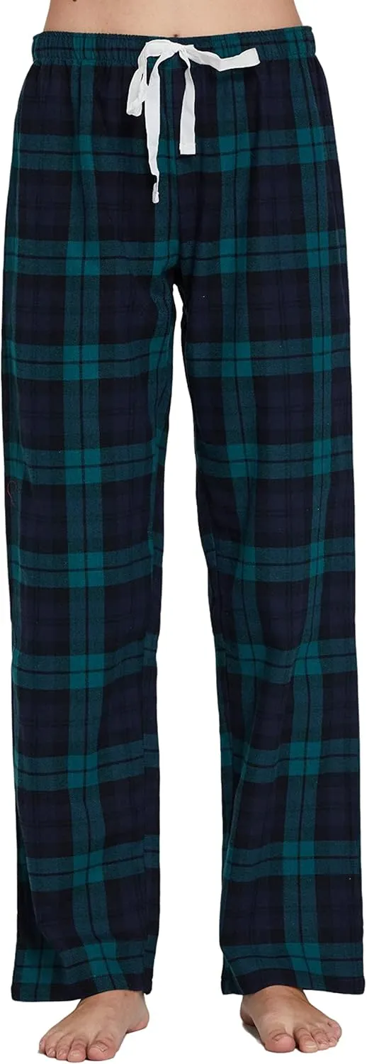 YINCOZI Women's 100% Cotton Super Soft Flannel Plaid Pajama/Lounge Pants