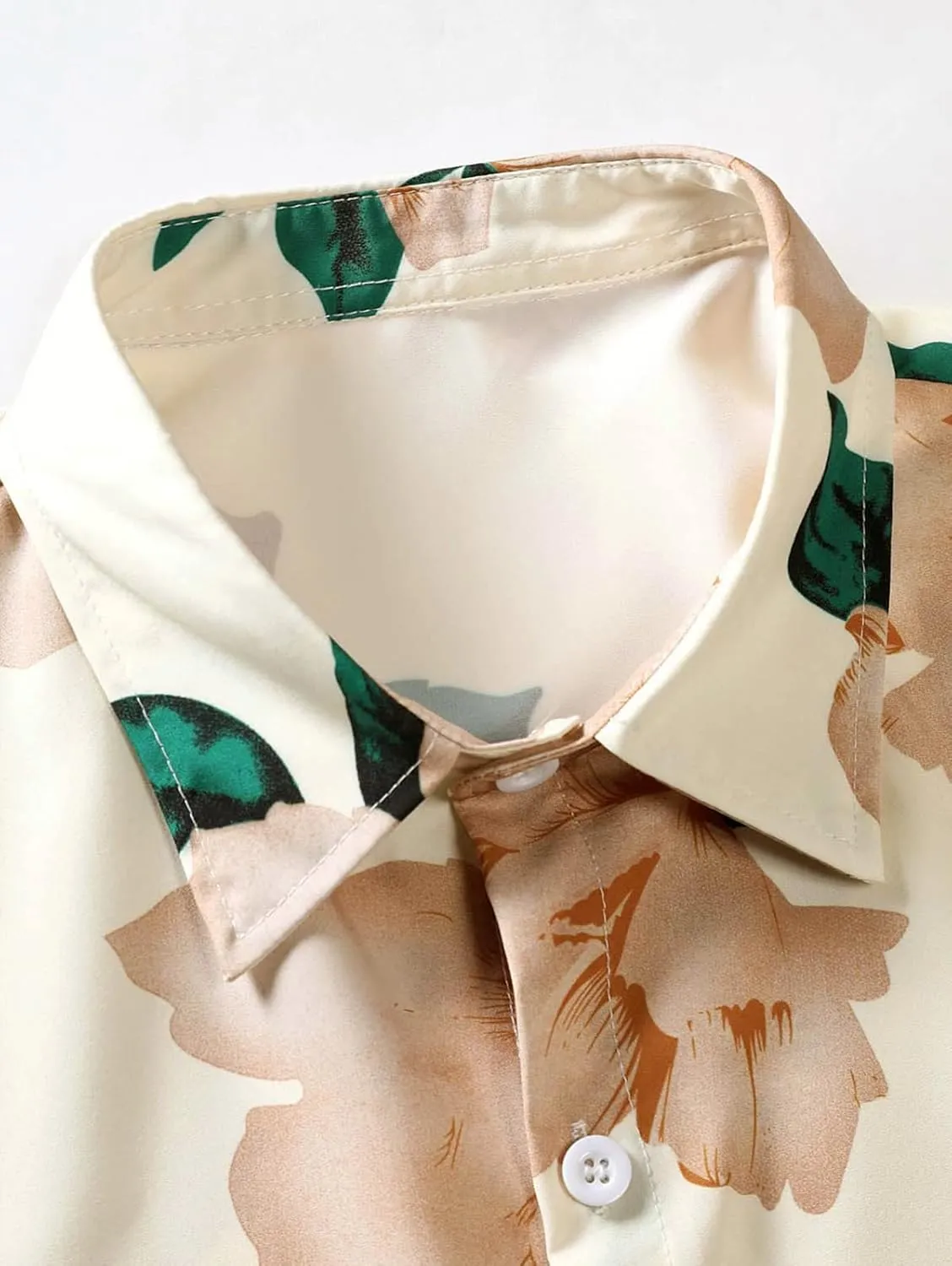 ZAFUL Men's Hawaiian Shirt for Men Short Sleeve Shirt Collar Beach Floral Summer Casual Button Down T-Shirts
