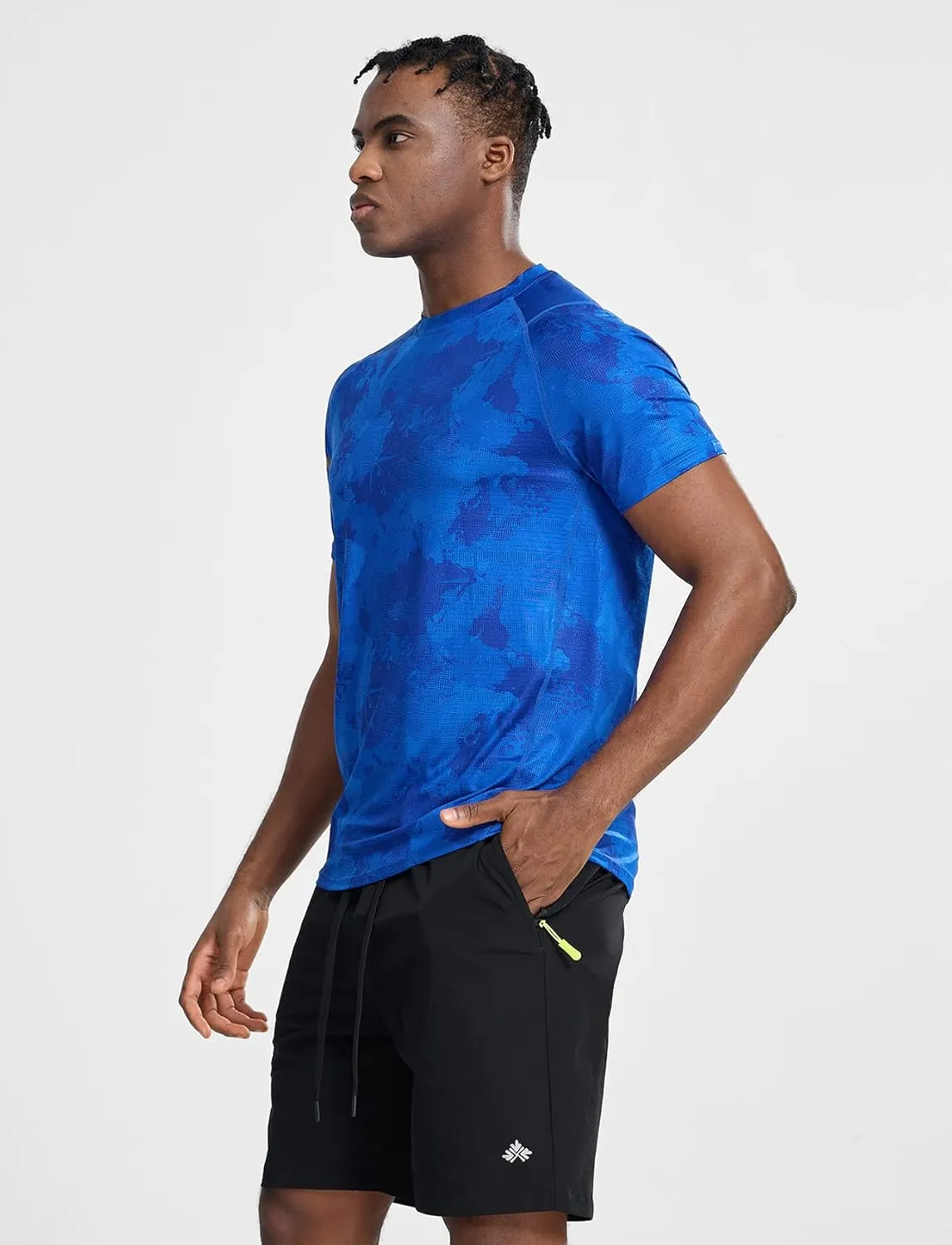 Zengjo Mens Workout Shirt Short Sleeve Quick Dry Lightweight Athletic Running Gym Performance T-Shirts Moisture Wicking