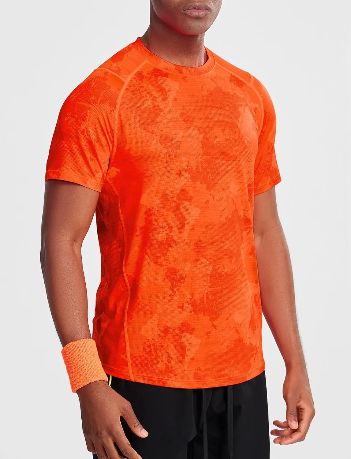 Zengjo Mens Workout Shirt Short Sleeve Quick Dry Lightweight Athletic Running Gym Performance T-Shirts Moisture Wicking